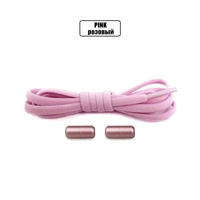 Elastic No Tie Shoelaces - All Pink - Sport Finesse