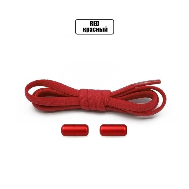 Elastic No Tie Shoelaces - All Red - Sport Finesse