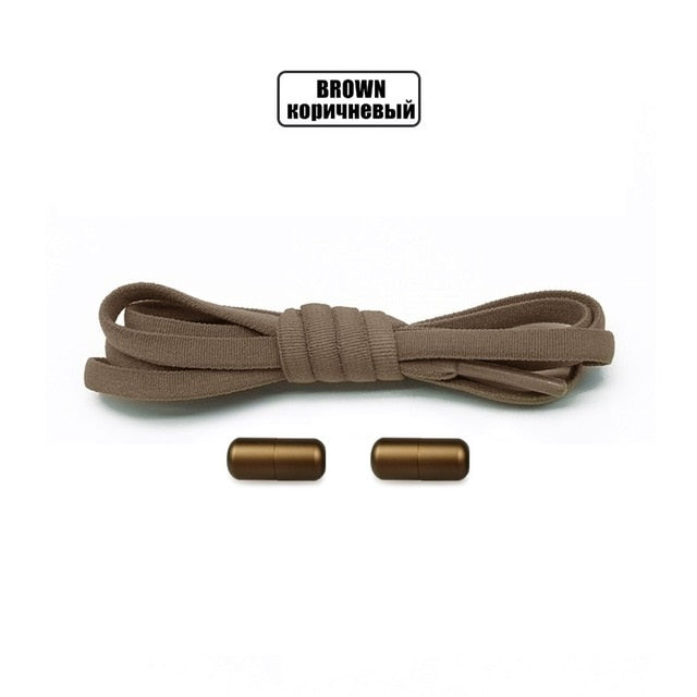Elastic No Tie Shoelaces - All Brown - Sport Finesse