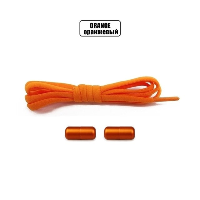 Elastic No Tie Shoelaces - All Orange - Sport Finesse