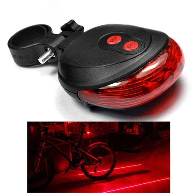 Waterproof LED Laser Safety Warning Bicycle Light - Sport Finesse