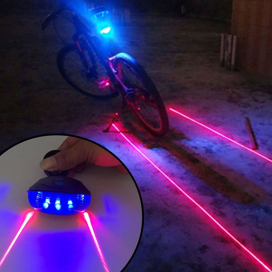 Waterproof LED Laser Safety Warning Bicycle Light - Model 2 - Sport Finesse