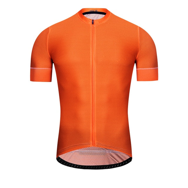 LUBI Summer Men High Quality Cycling Jersey - Orange / XS - Sport Finesse