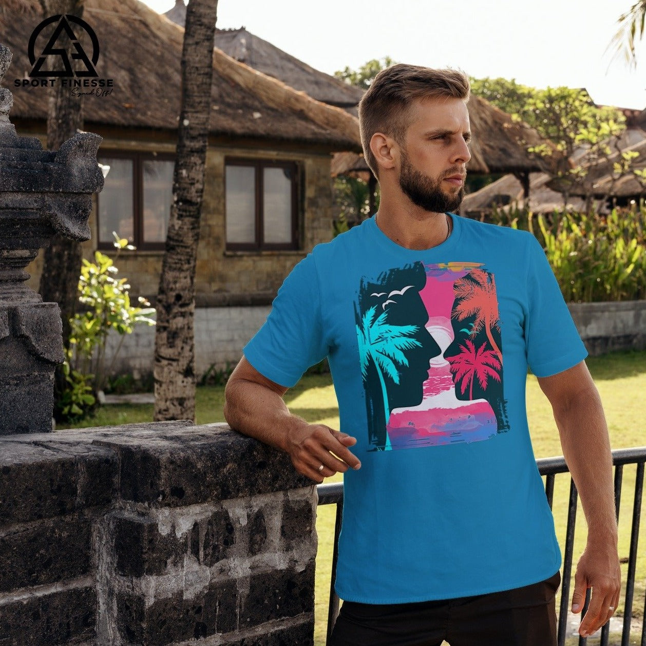 Face to Face Summer Sunset T-Shirt - Sapphire / S - Sport Finesse