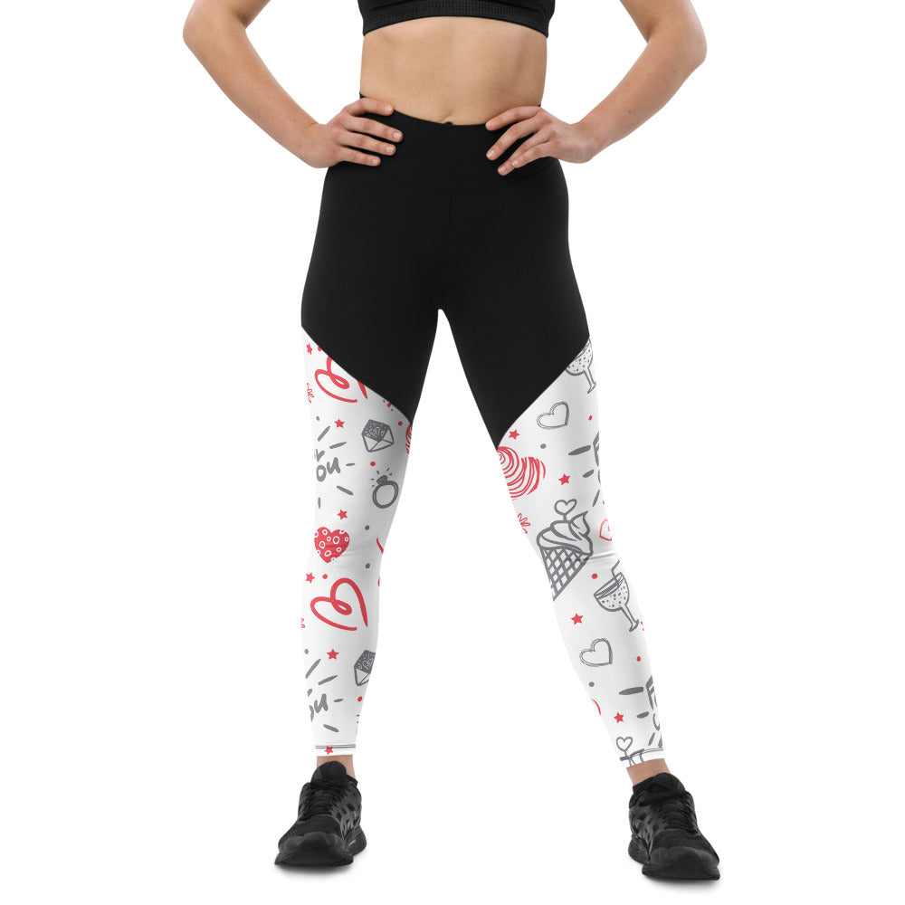 Ice cream love for you Sports Leggings - Sport Finesse