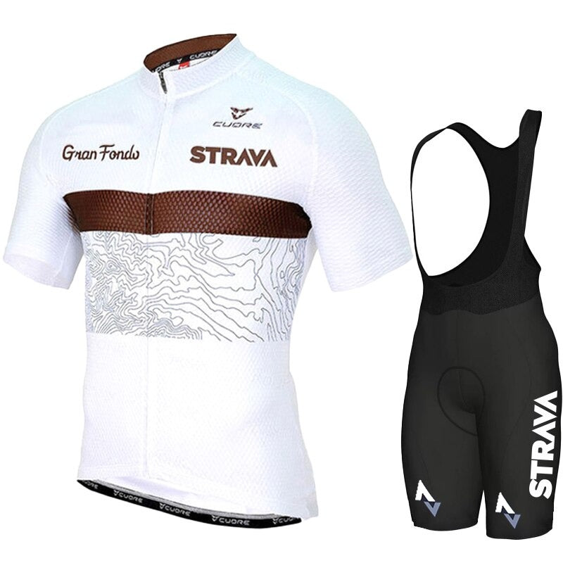 Solid White Summer Cycling Set - Brown / XXS - Sport Finesse