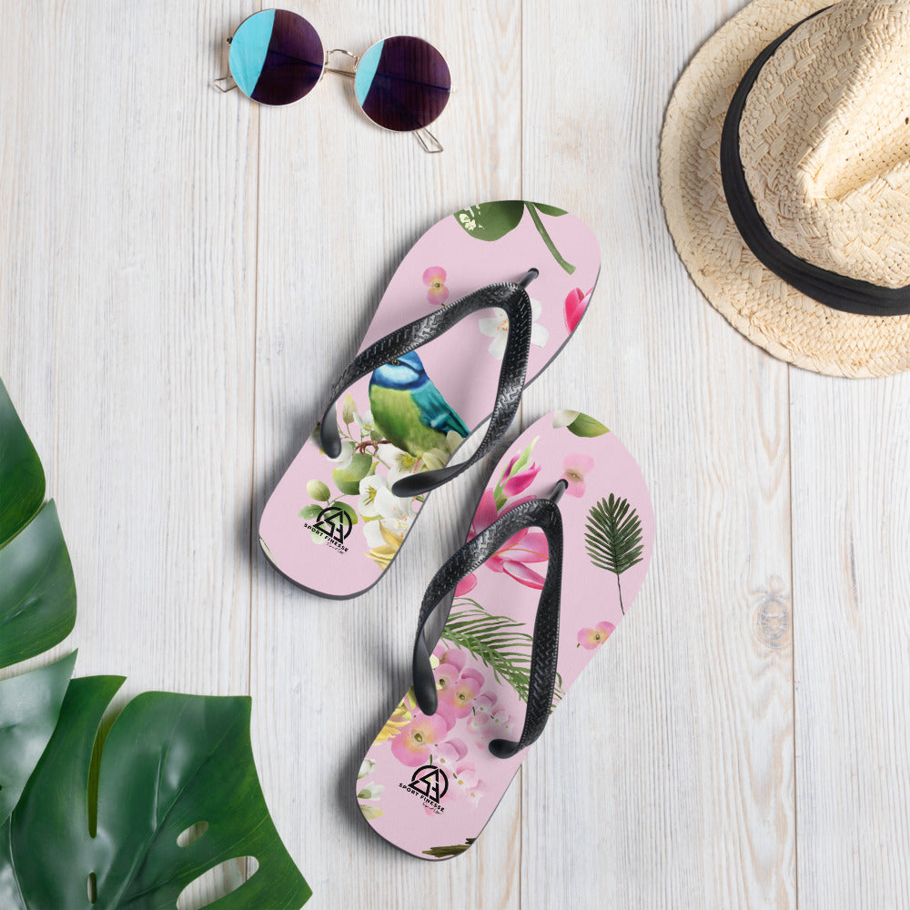 Exotic Hawaiian Pink Flip-Flops - S - Sport Finesse