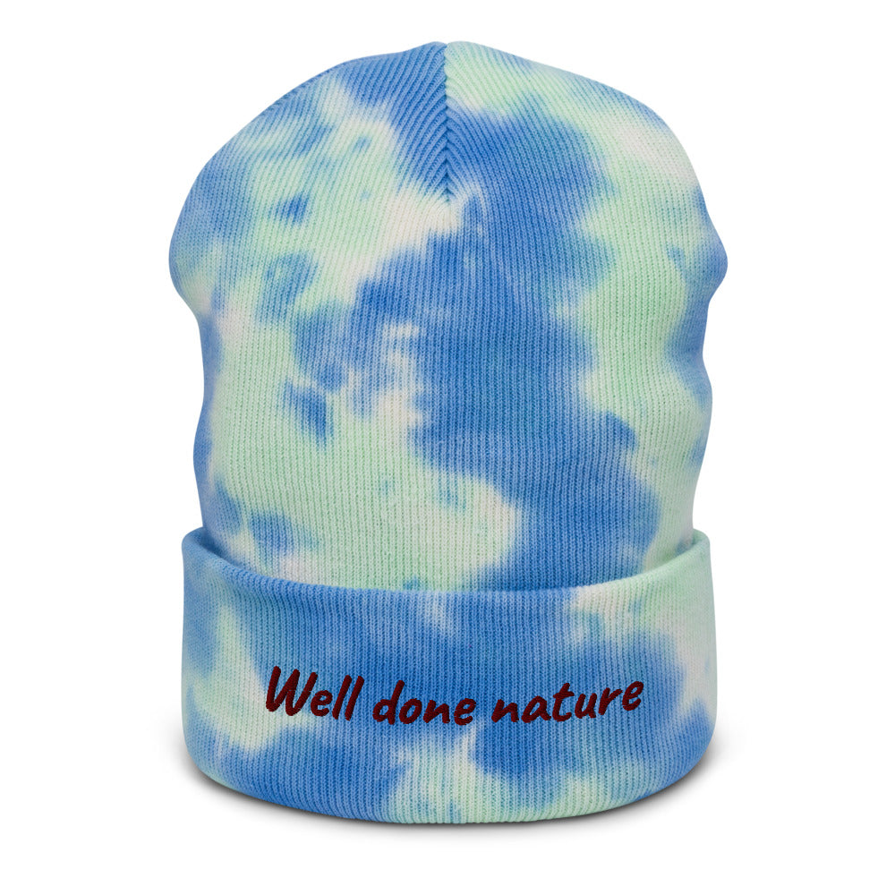 Well Done Nature Tie-dye beanie - Sky - Sport Finesse