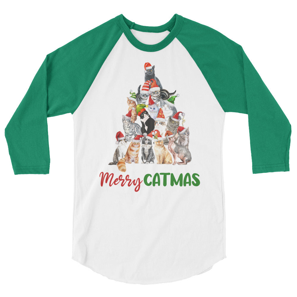 Merry Catmas 3/4 Sleeve Shirt - Sport Finesse