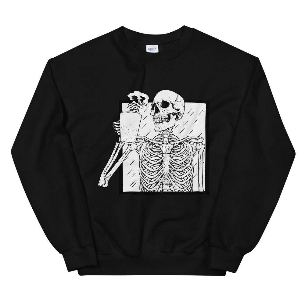 Halloween Coffee Skeleton Unisex Sweatshirt - Sport Finesse