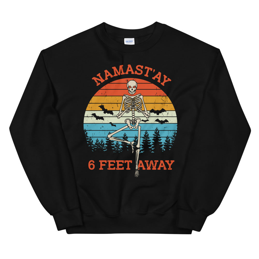 Namastay Skeleton Halloween Sweatshirt - Sport Finesse