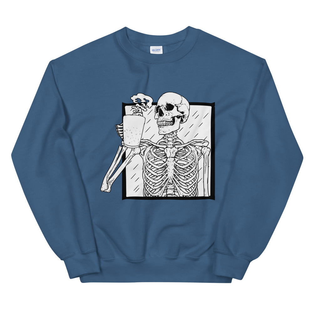 Halloween Coffee Skeleton Unisex Sweatshirt - Sport Finesse