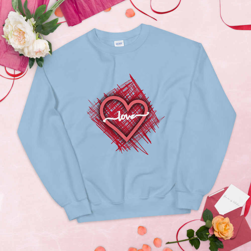 Valentine's Love Sweatshirts - Light Blue / S - Sport Finesse