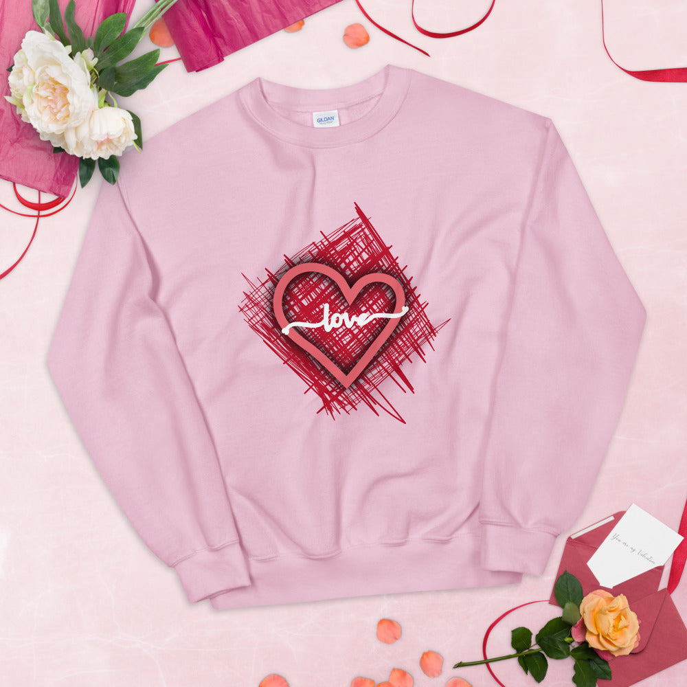 Valentine's Love Sweatshirts - Light Pink / S - Sport Finesse