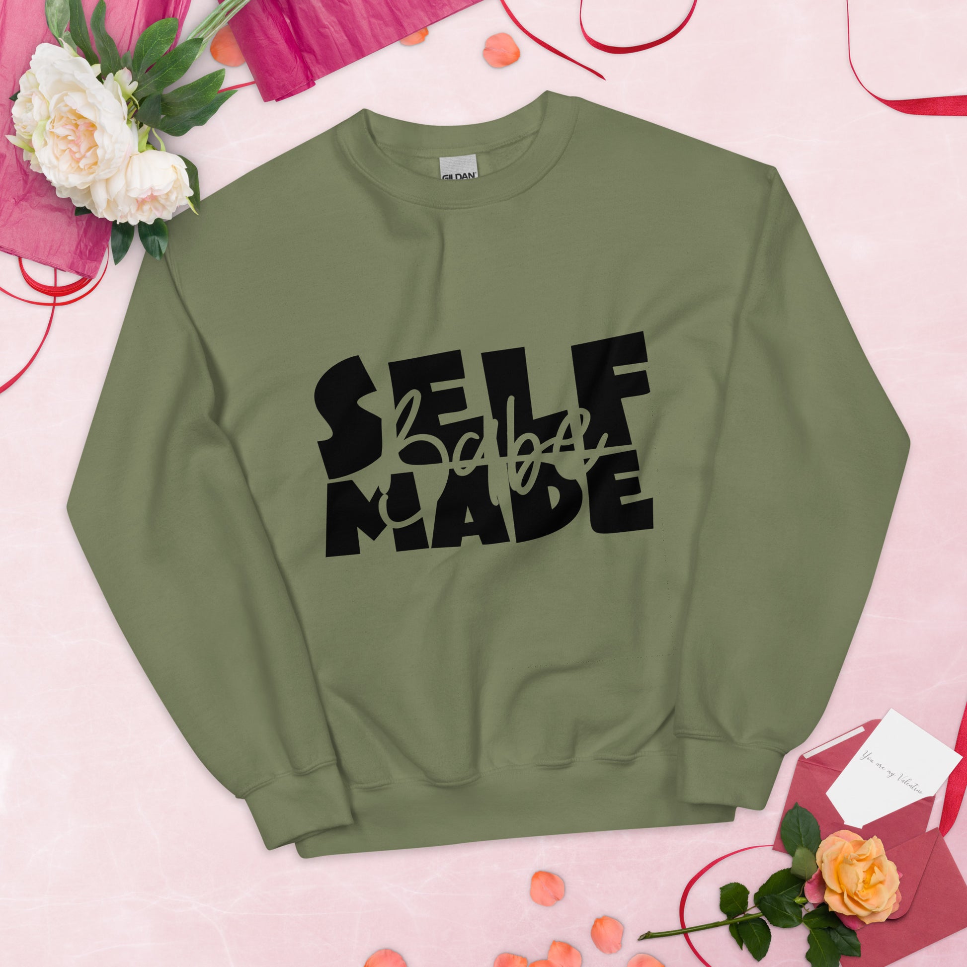 Self made Babe Sweatshirt - Military Green / S - Sport Finesse