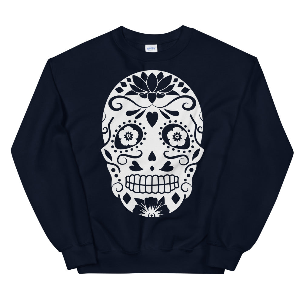 Funny Skull Halloween Unisex Sweatshirt - Navy / S - Sport Finesse