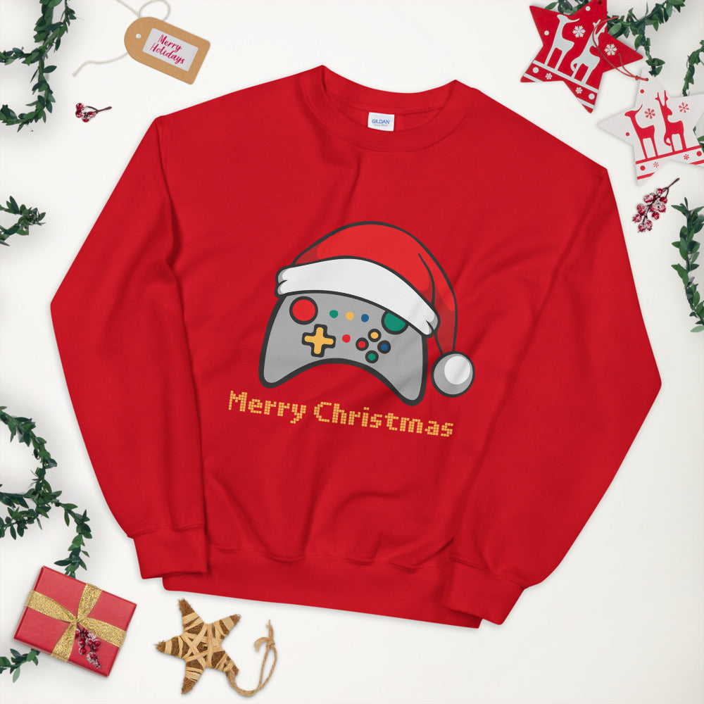 Christmas Video Game Controller Gamer Sweatshirt - Sport Finesse