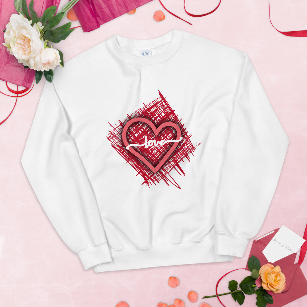 Valentine's Love Sweatshirts - White / S - Sport Finesse