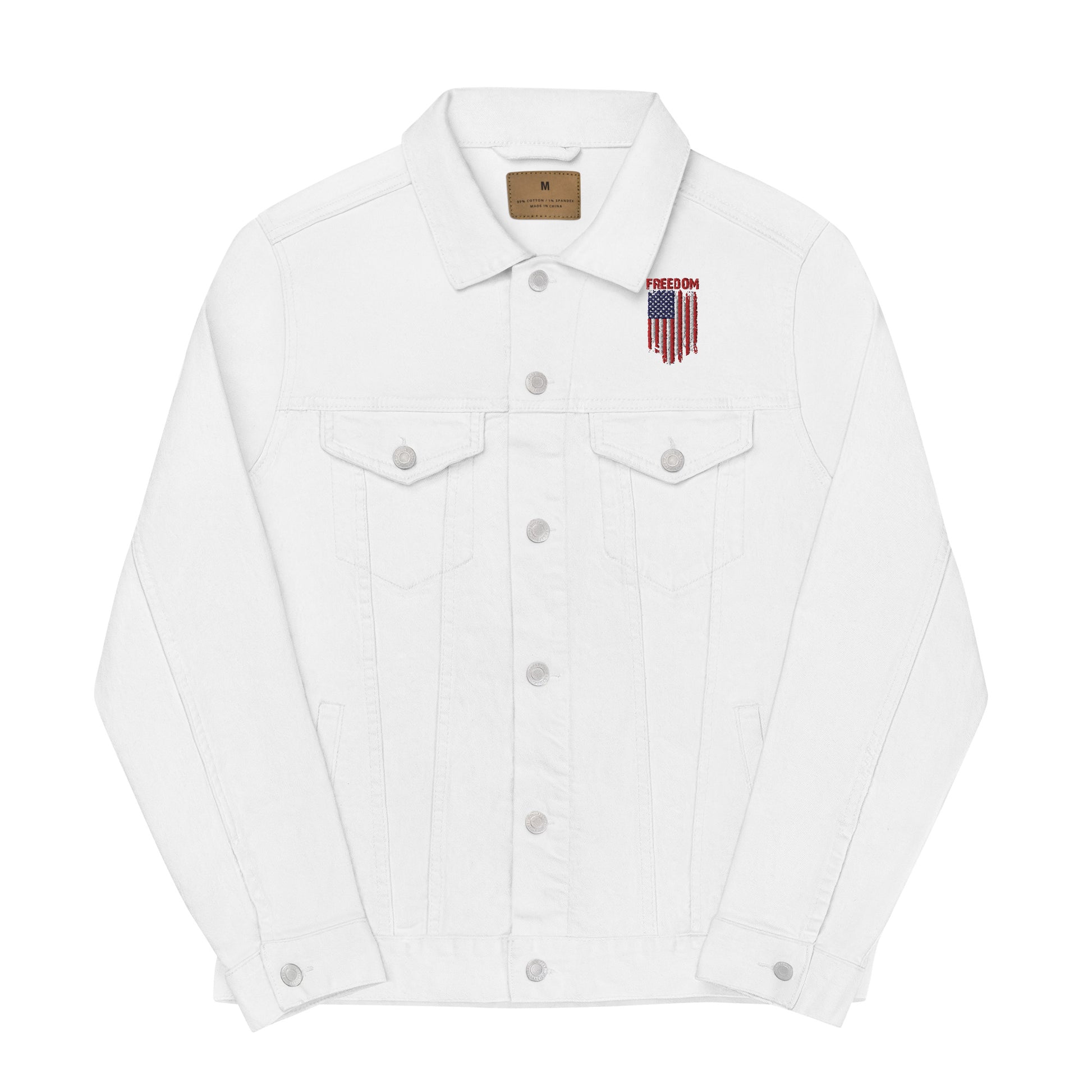 Freedom Unisex denim jacket - White / S - Sport Finesse