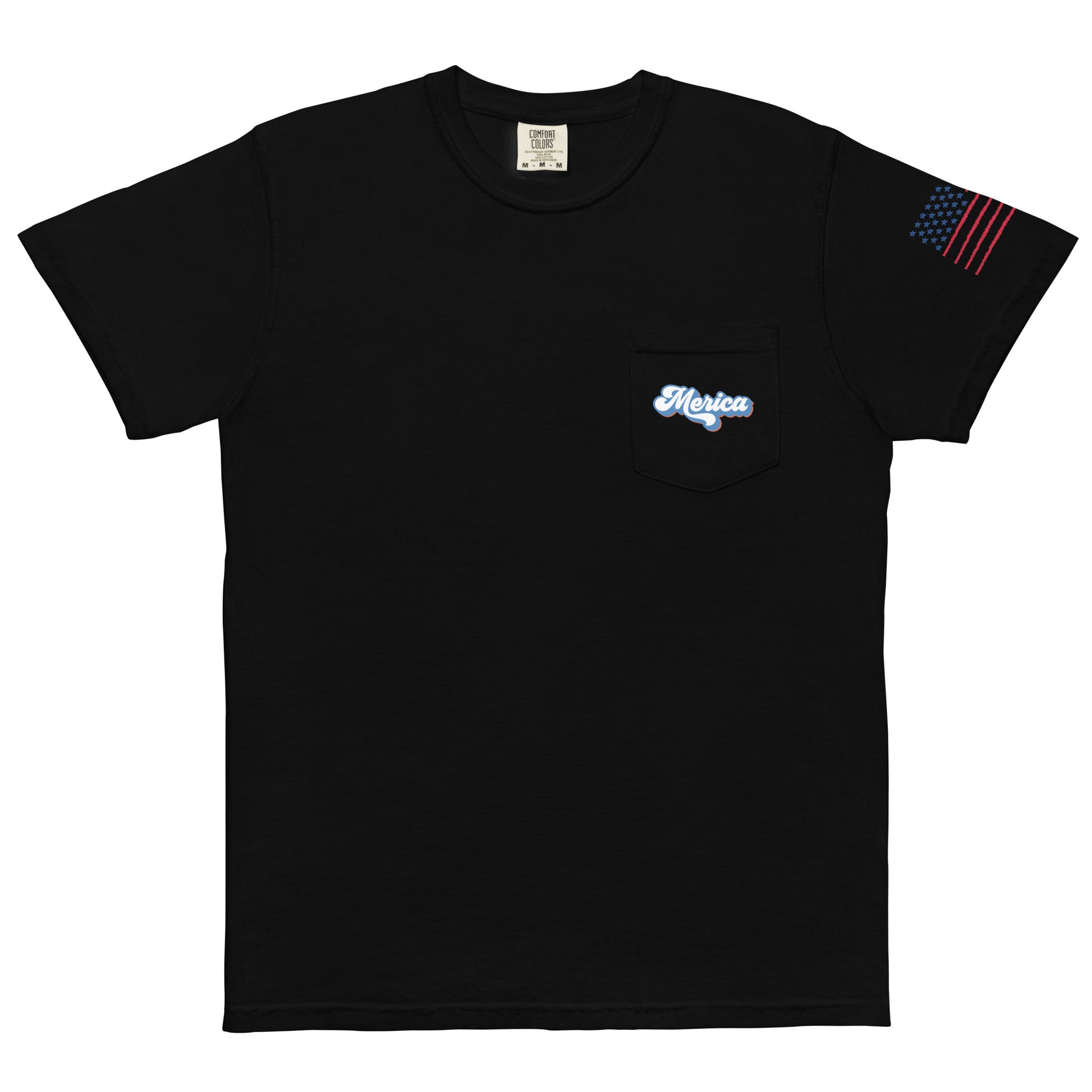 Wild and Free Merica garment-dyed pocket t-shirt - Black / S - Sport Finesse