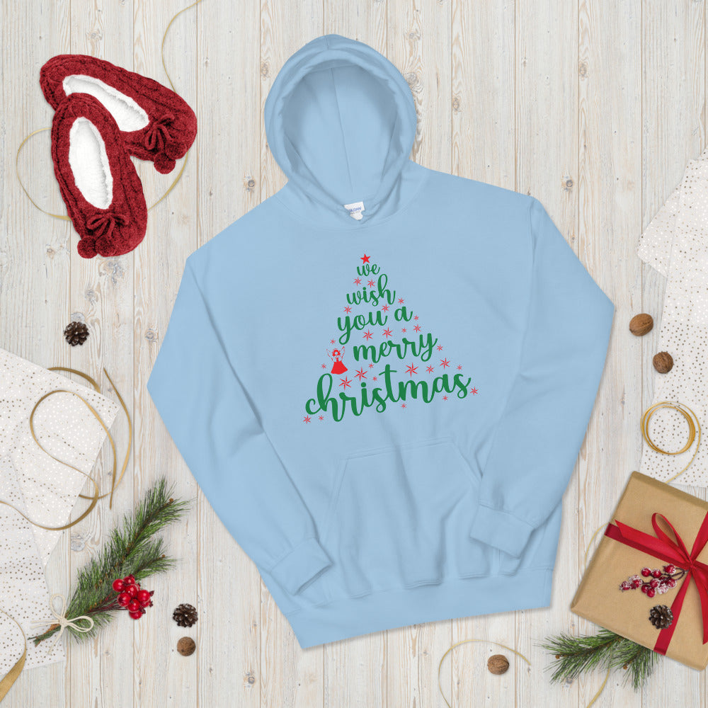 Wish you a Merry Christmas Hoodie - Light Blue / S - Sport Finesse