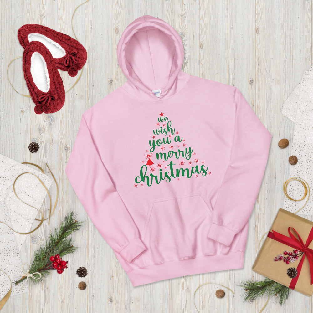 Wish you a Merry Christmas Hoodie - Light Pink / S - Sport Finesse
