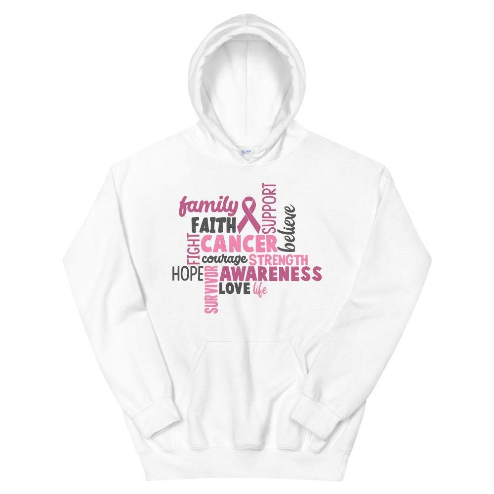 Cancer Awareness Hoodie - White / S - Sport Finesse