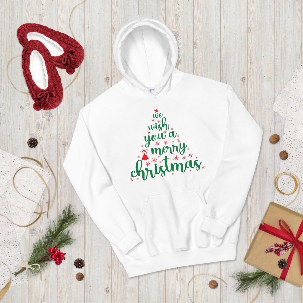 Wish you a Merry Christmas Hoodie - White / S - Sport Finesse