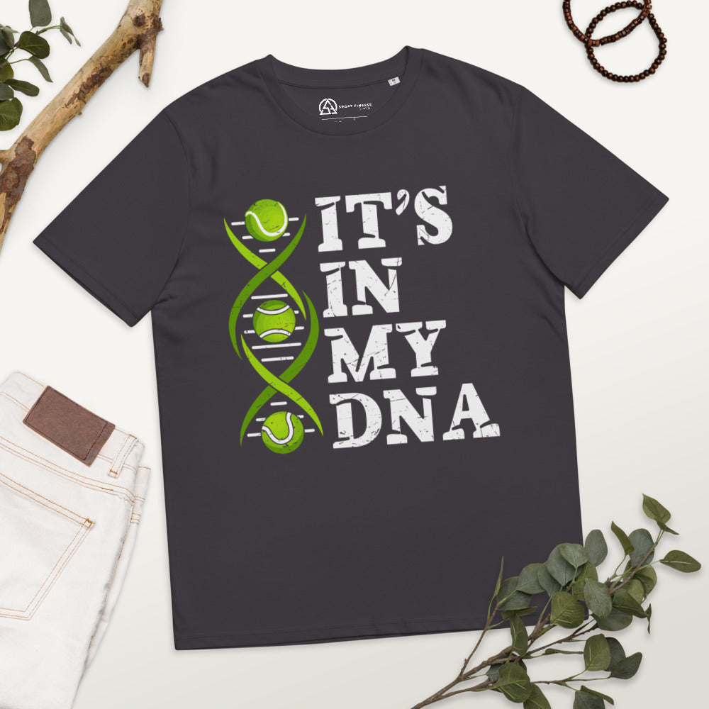 It's in my DNA Unisex organic cotton Tennis t-shirt - Brown / S - Sport Finesse