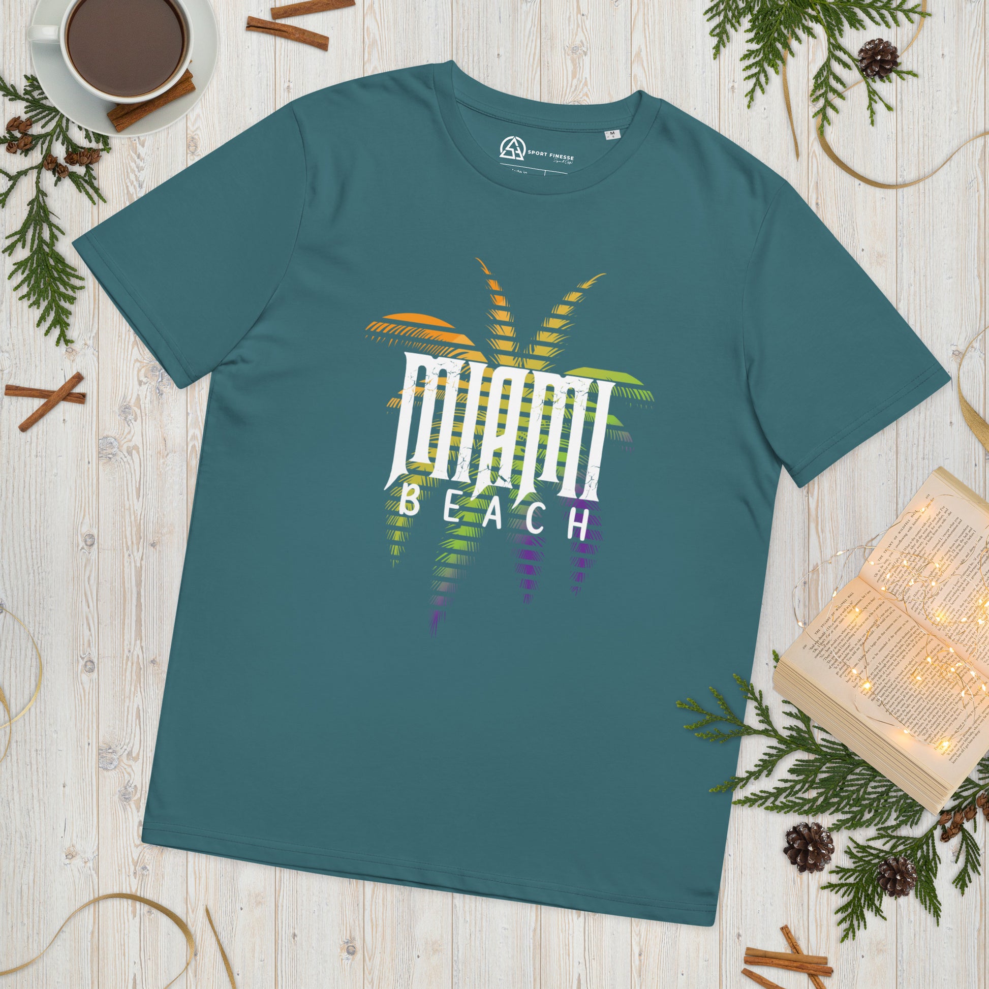 Miami Palm Beach Unisex organic cotton t-shirt - Stargazer / S - Sport Finesse