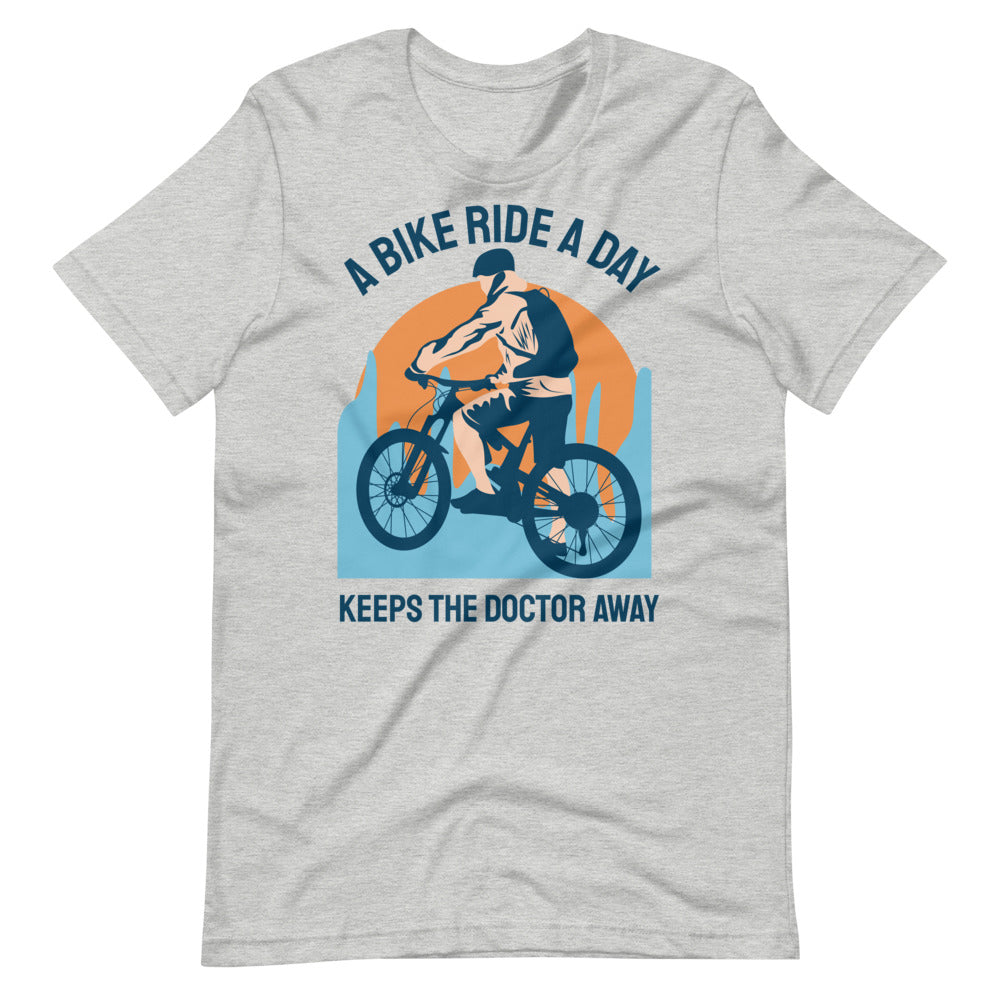 Keeps the Doctor Away Cycling T-Shirt - Athletic Heather / S - Sport Finesse