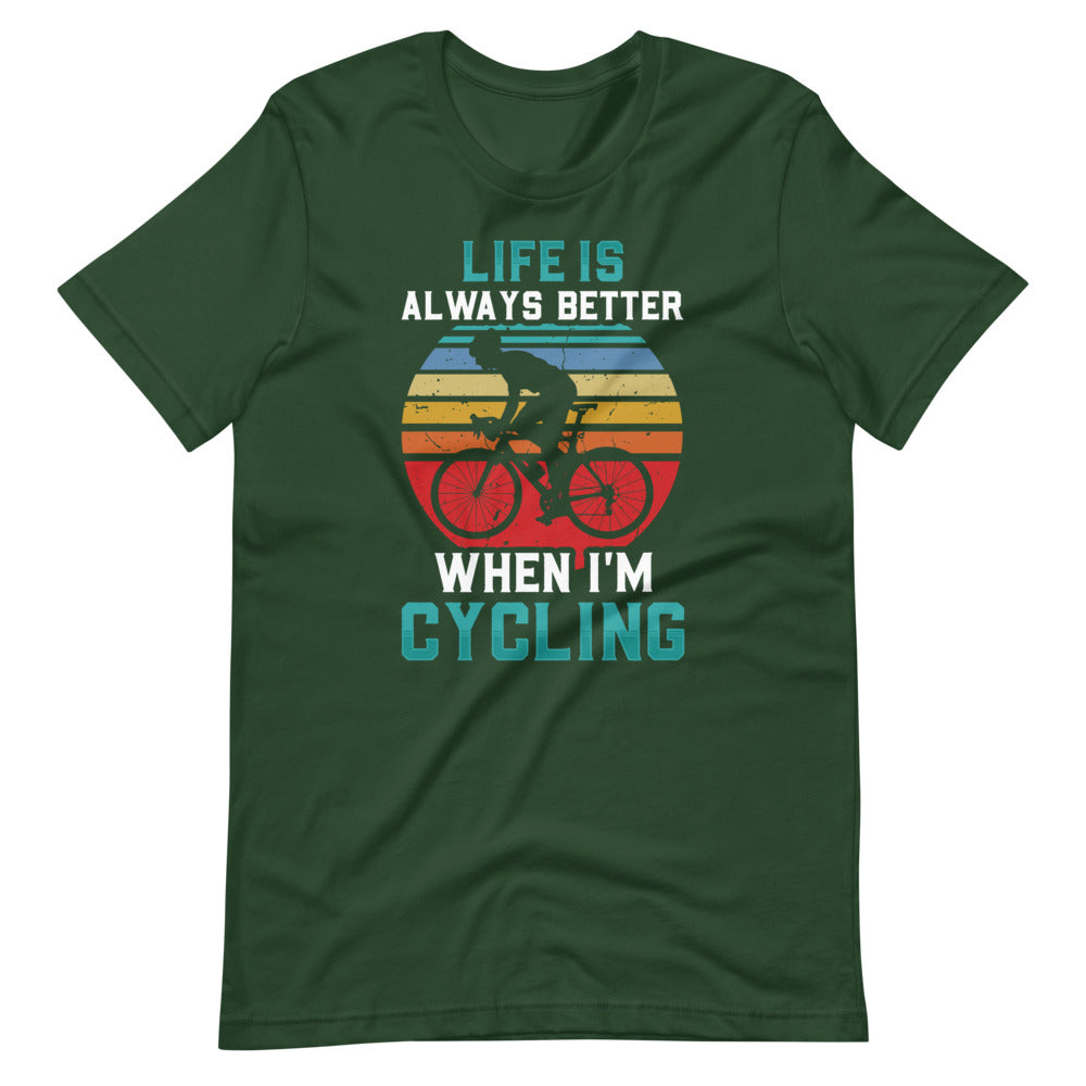 Life is Always Better Cycling T-Shirt - Forest / S - Sport Finesse