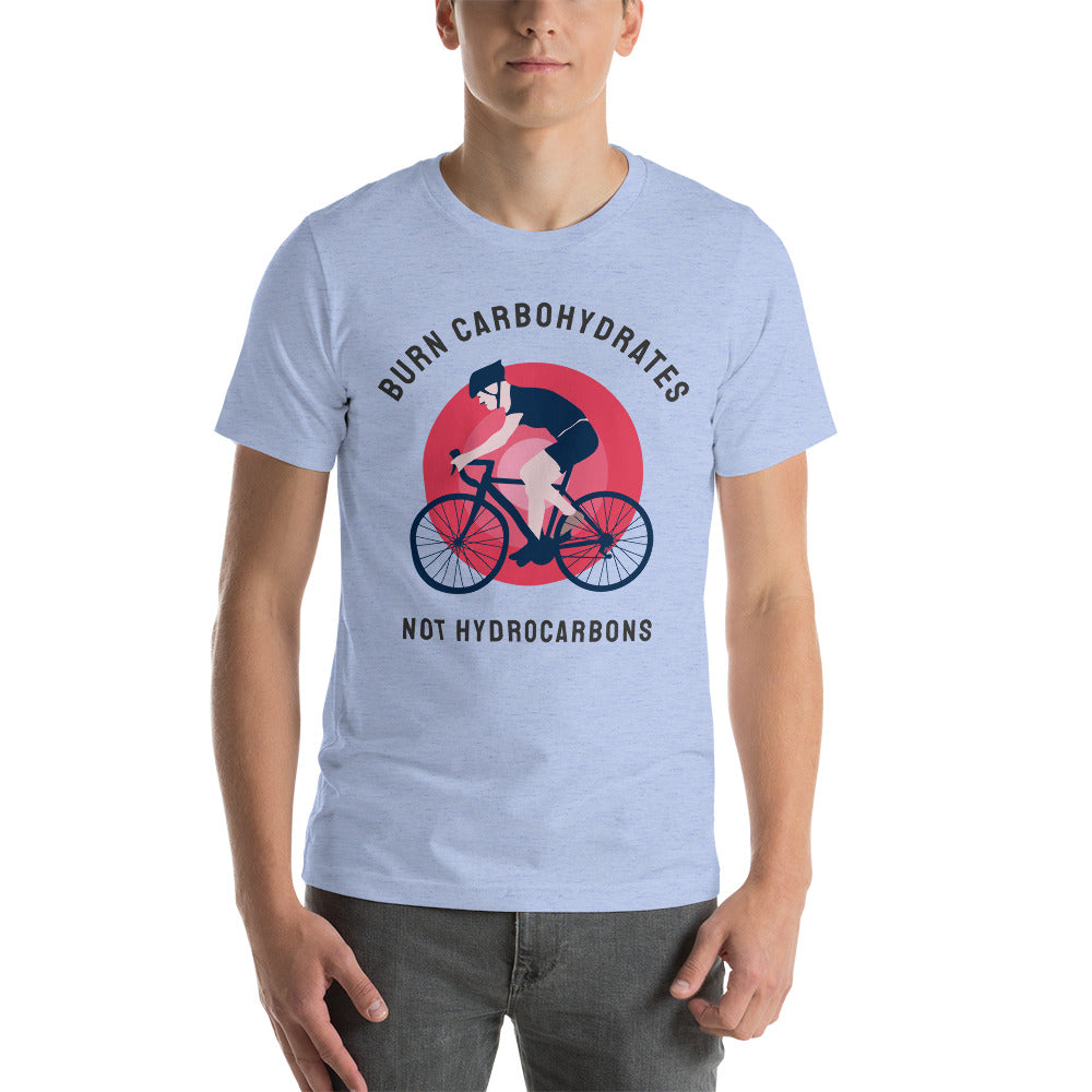 Burn Carbohydrates Cycling T-Shirt - Heather Blue / S - Sport Finesse