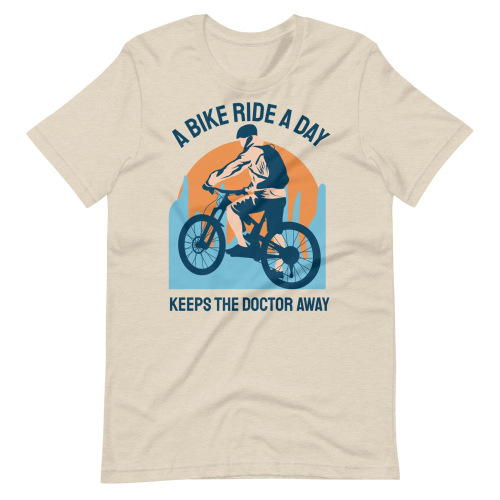 Keeps the Doctor Away Cycling T-Shirt - Heather Dust / S - Sport Finesse