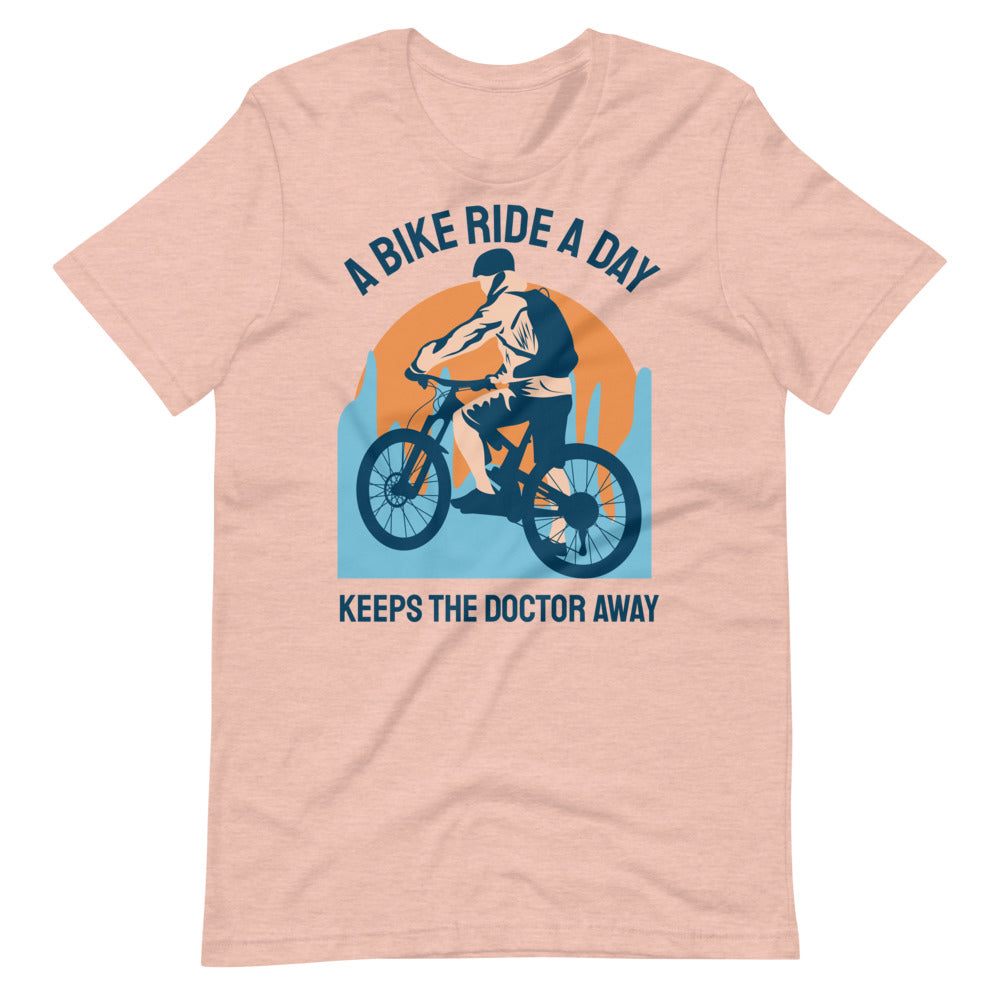 Keeps the Doctor Away Cycling T-Shirt - Heather Prism Peach / S - Sport Finesse