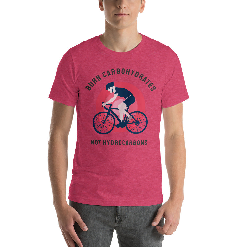Burn Carbohydrates Cycling T-Shirt - Heather Raspberry / S - Sport Finesse