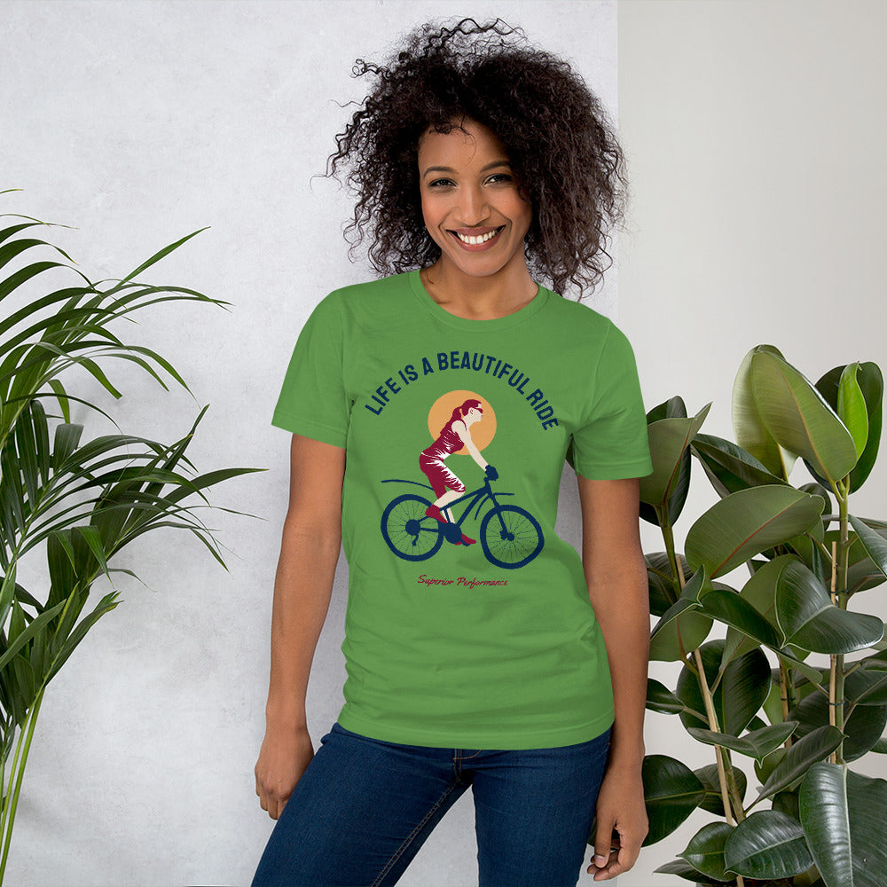 Life Is A Beautiful Ride Cycling T-Shirt - Leaf / S - Sport Finesse