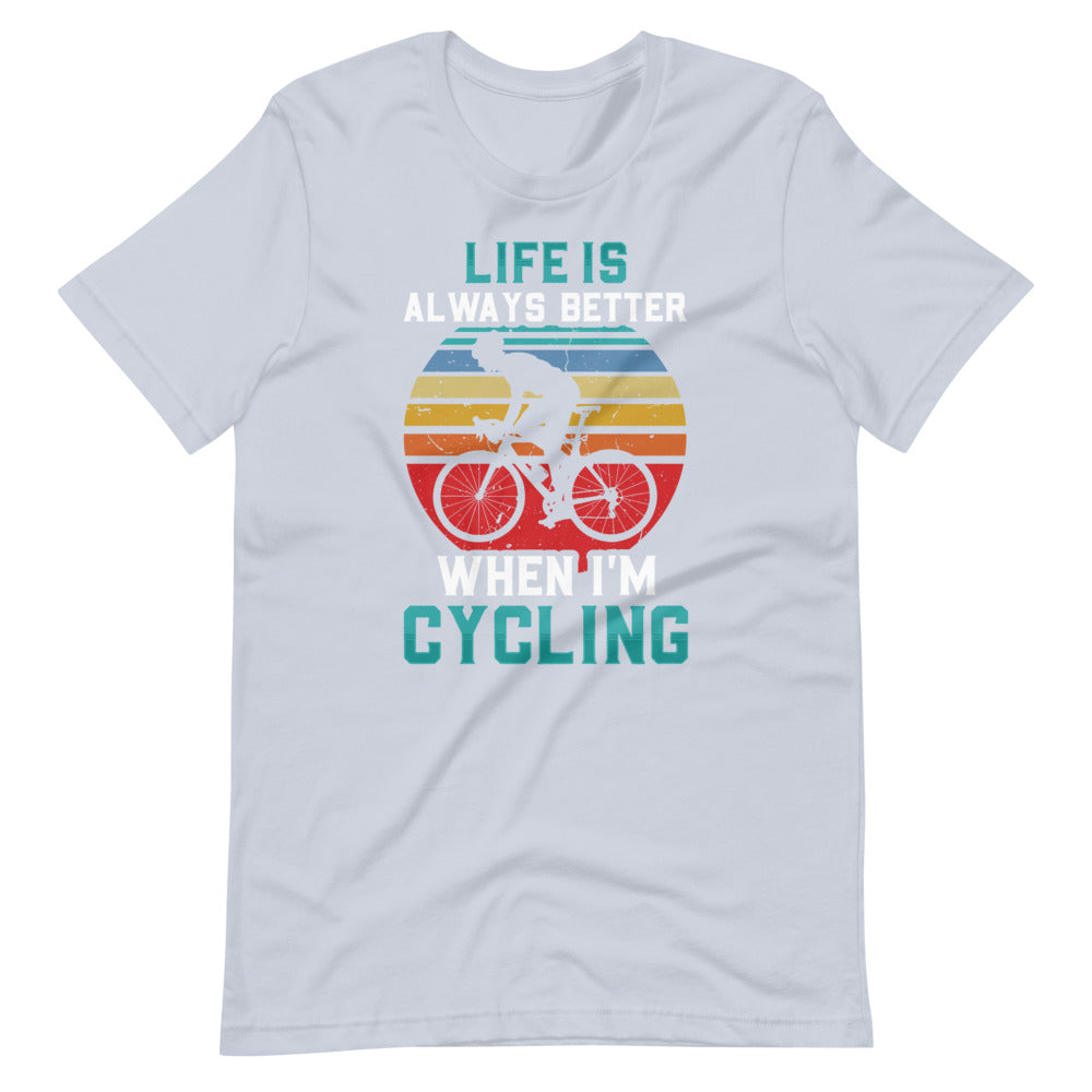 Life is Always Better Cycling T-Shirt - Light Blue / S - Sport Finesse