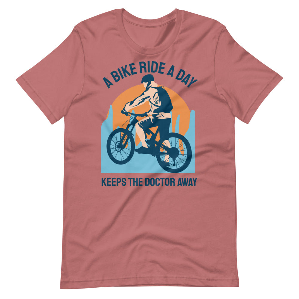 Keeps the Doctor Away Cycling T-Shirt - Mauve / S - Sport Finesse