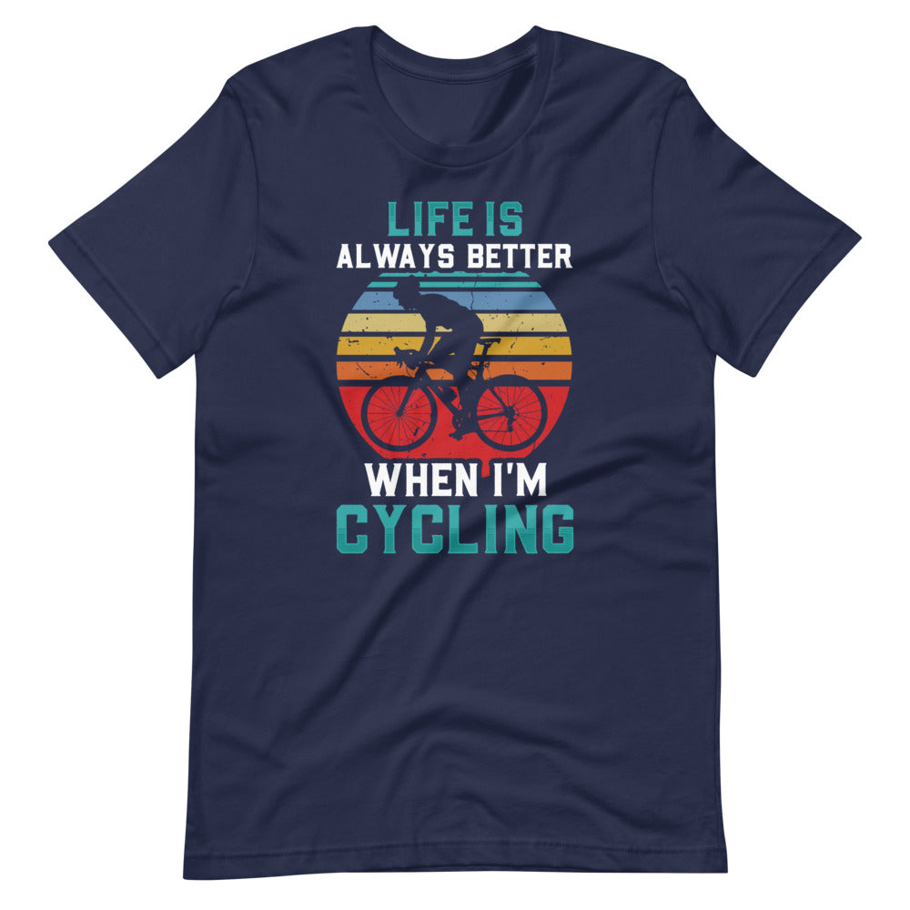 Life is Always Better Cycling T-Shirt - Navy / S - Sport Finesse
