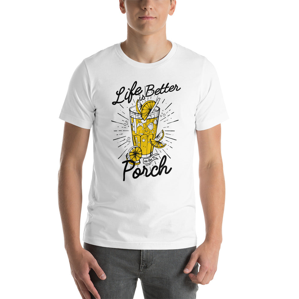 Life is Better on the Porch T-Shirt - White / S - Sport Finesse
