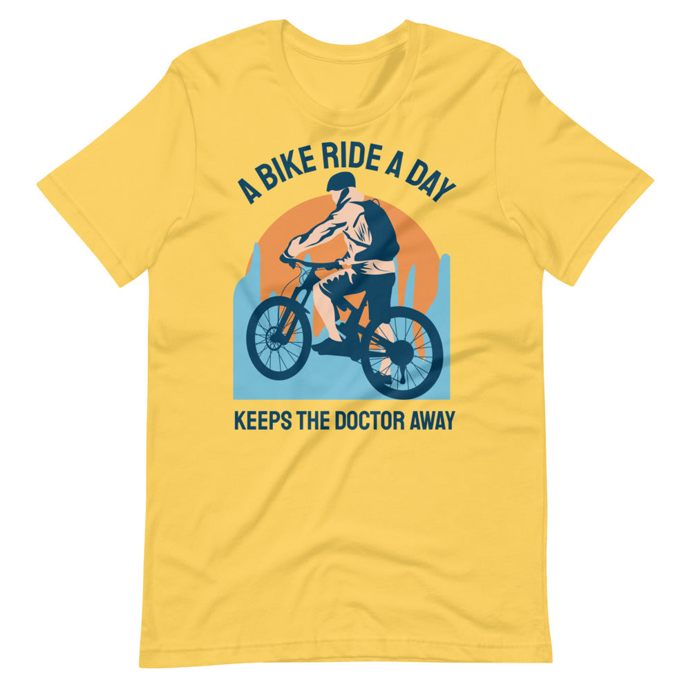 Keeps the Doctor Away Cycling T-Shirt - Yellow / S - Sport Finesse