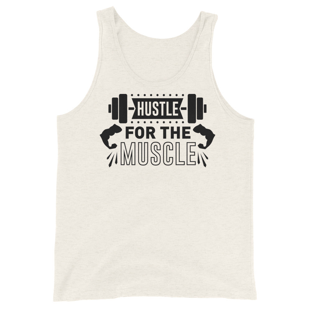 Hustle for the Muscle Tank Top - Oatmeal Triblend / XS - Sport Finesse