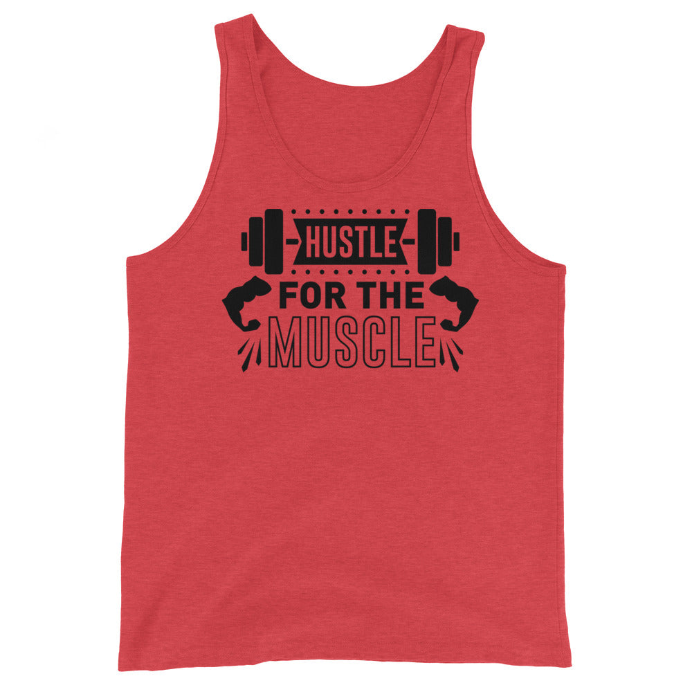 Hustle for the Muscle Tank Top - Red Triblend / XS - Sport Finesse