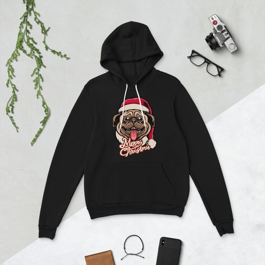 Pug Christmas Pullover Unisex hoodie - Black / S - Sport Finesse