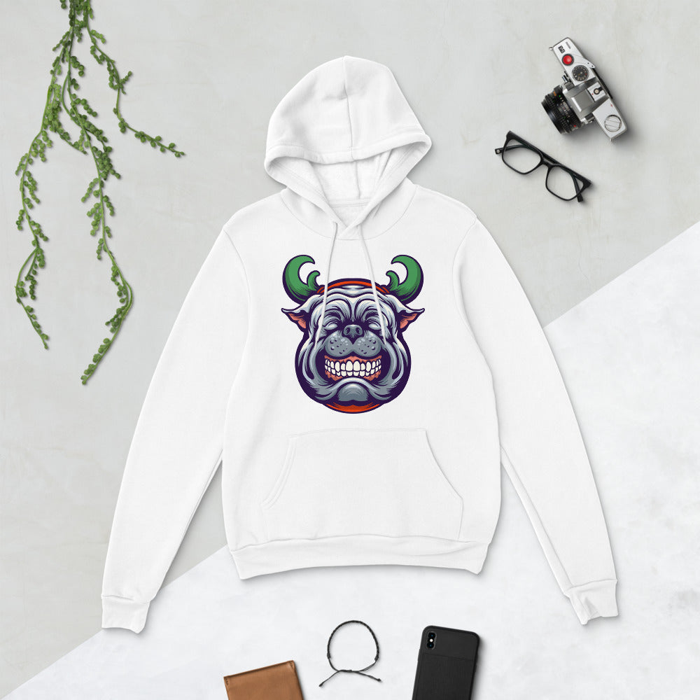 Happy Bulldog Christmas Pullover Unisex hoodie - White / S - Sport Finesse