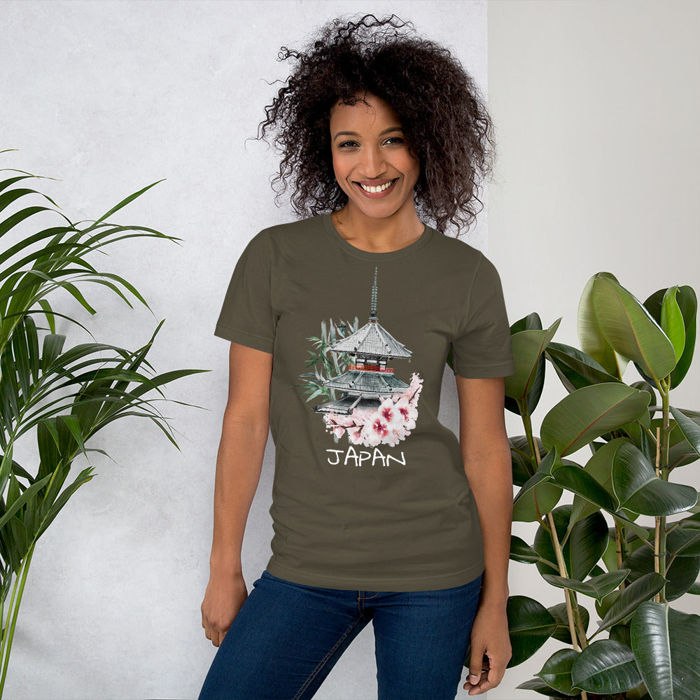 Japanese Pagoda T-Shirt - Army / S - Sport Finesse