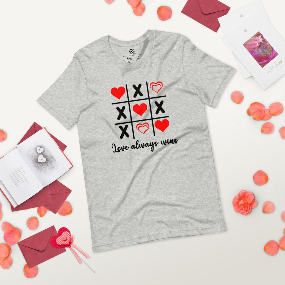 LOVE always Win T-Shirt - Athletic Heather / XS - Sport Finesse