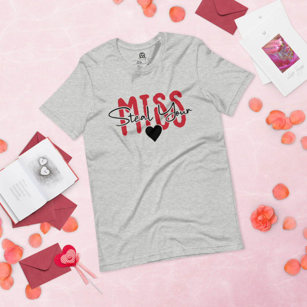 Steal your heart Miss T-Shirt - Athletic Heather / XS - Sport Finesse