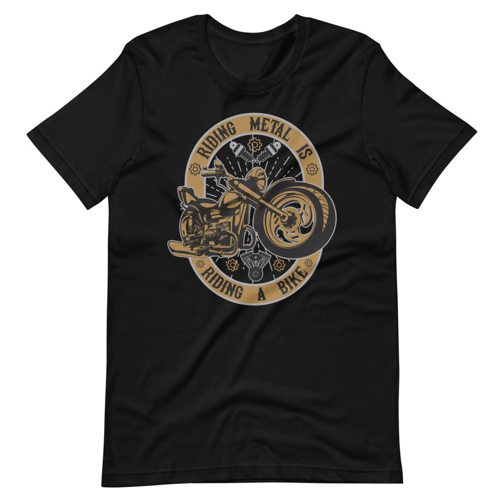 Riding Metal is Riding a Bike T-Shirt
